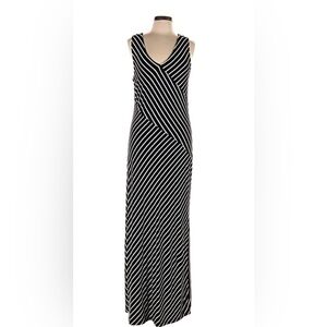 3-Nina Leonard Black and White Maxi Skirt